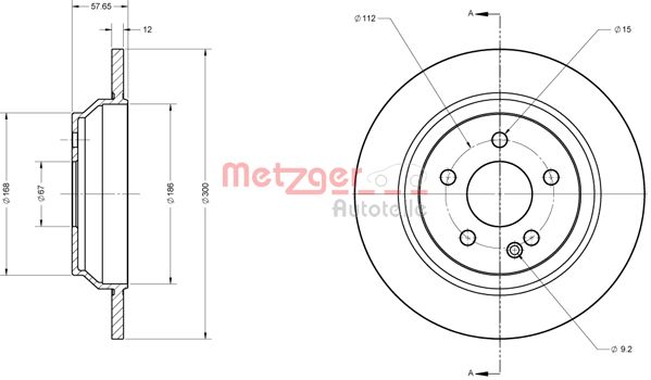 METZGER 6110829 Bremsscheibe